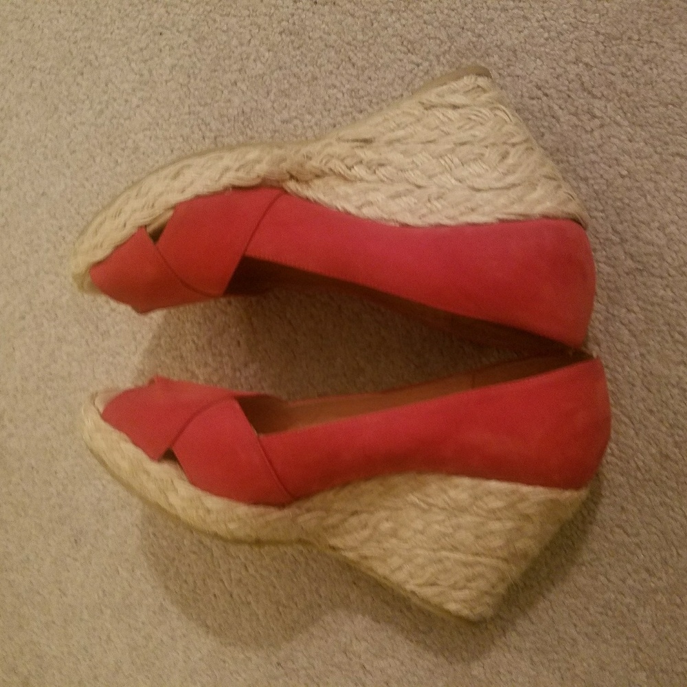 Red Michael Kors wedges